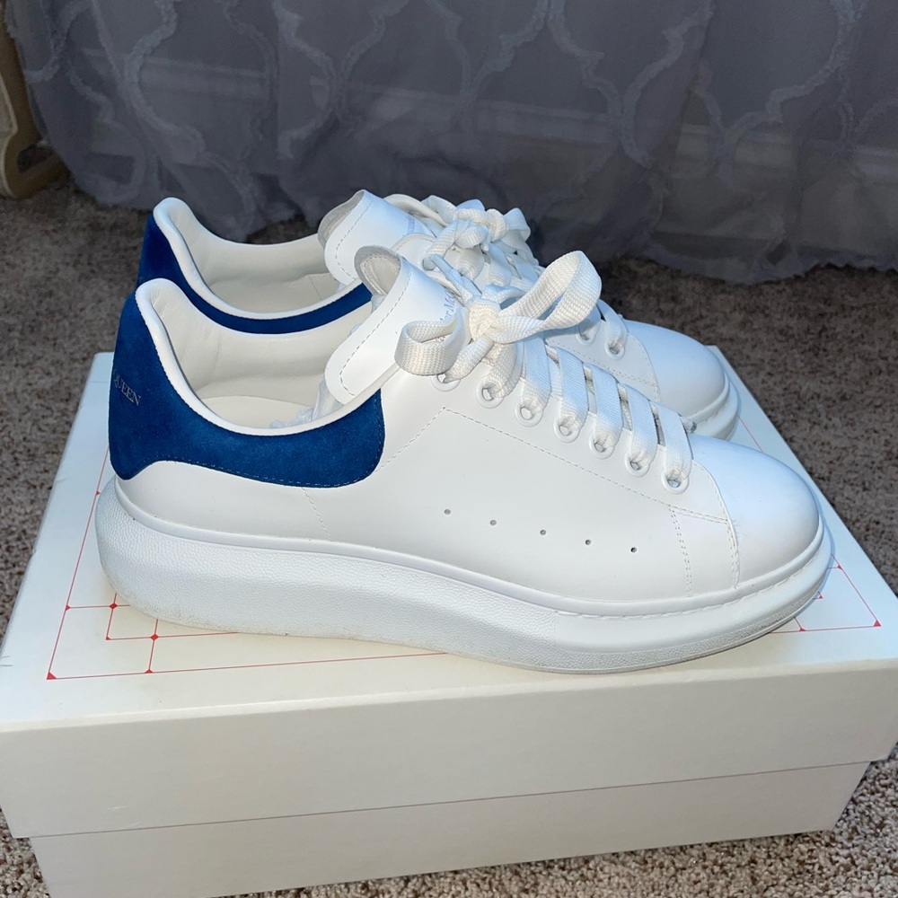 Alexander McQueen Oversized  Sneaker White Paris Blue Men’s size 8
